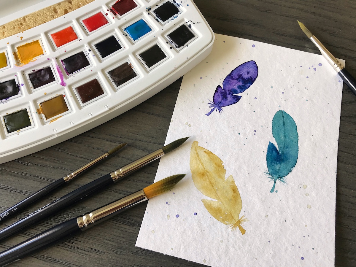 Painting with watercolours