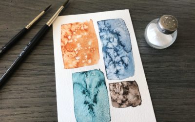 Aquarellfarbe + Salz = toller Effekt