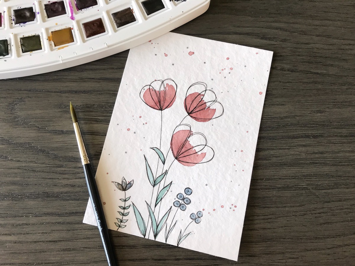 Einfache Blumen malen: Schritt für Schritt zum Nachmachen