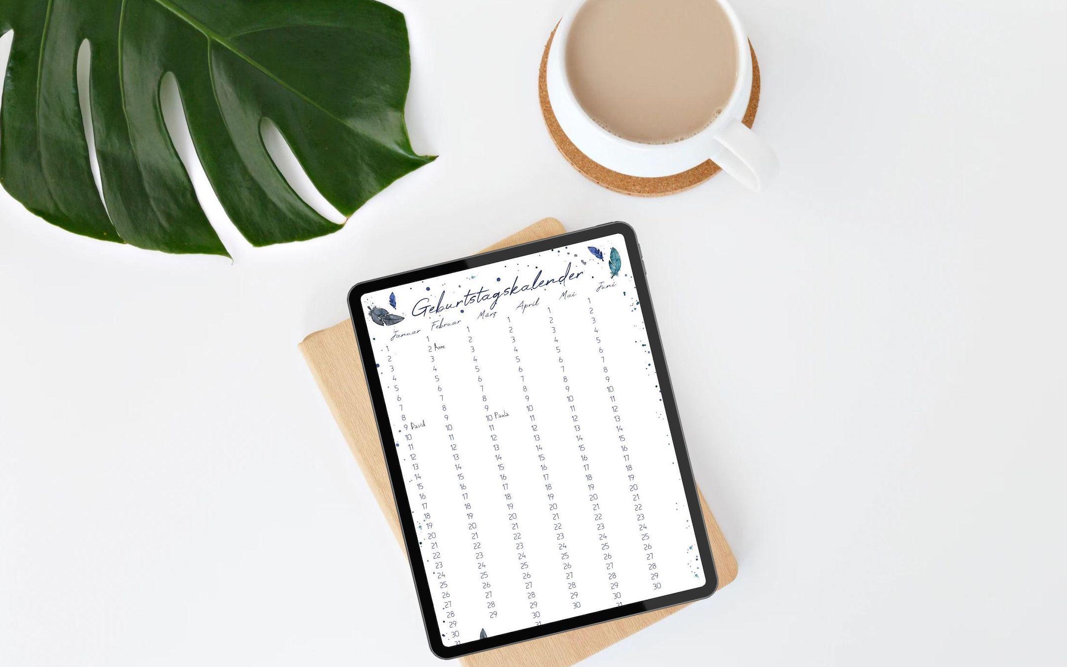 Verpasse keine Geburtstage: Von Hand geführte Geburtstagskalender